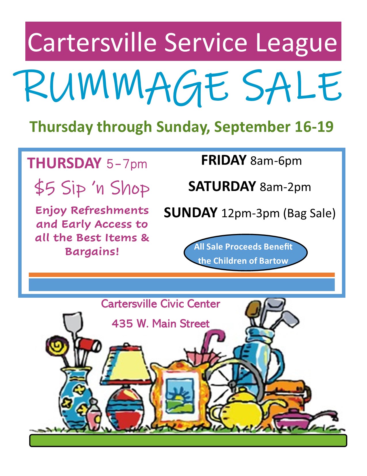 rummage-sale-cartersville-service-league