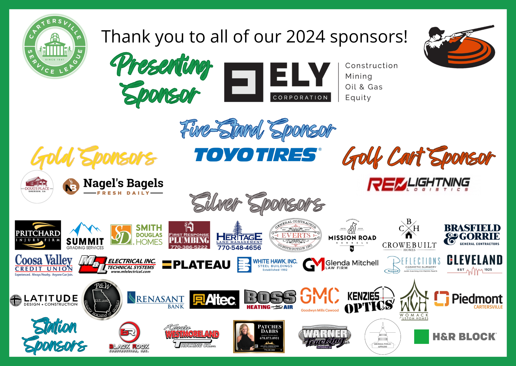 Thank you to 2024 Clays Sponsor - 2025 Event Page